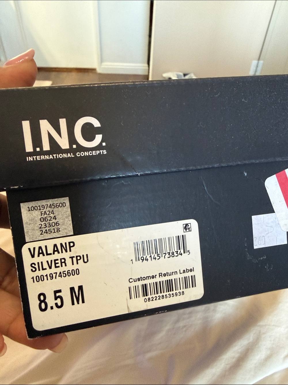 I.N.C. International Concepts Valanp Metallic Silver Pointed Triple-Strap Flat - Picture 11 of 11